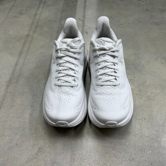 Hoka One One Clifton 10 Men's Triple White Running Shoes 1162030/WWH - New - Picture 4 of 6